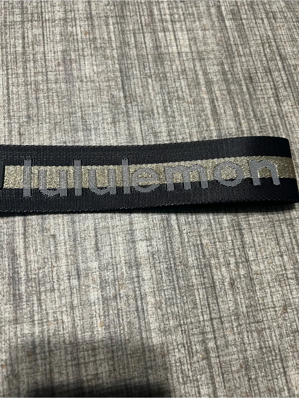 lululemon athletica Never Lost Keychain Strap in Black with Silver Logo